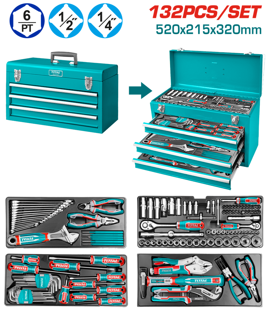 Caja Herramienta Incluye 132 Pz Industri