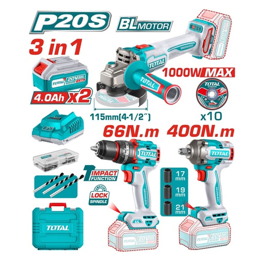 COMBO 3EN 1 PULIDORA LLAVE Y TALADRO