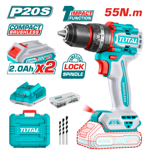 Taladro Inalam 55nm 12 20v 1 Car 2 Ba